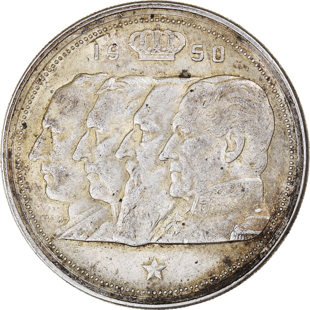 Coin, Belgium, 100 Francs, 100 Frank, 1950, EF(40-45), Silver, KM:138.1