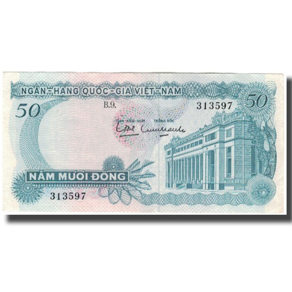 Billete, 50 D<ox>ng, Vietnam del Sur, KM:25a, EBC
