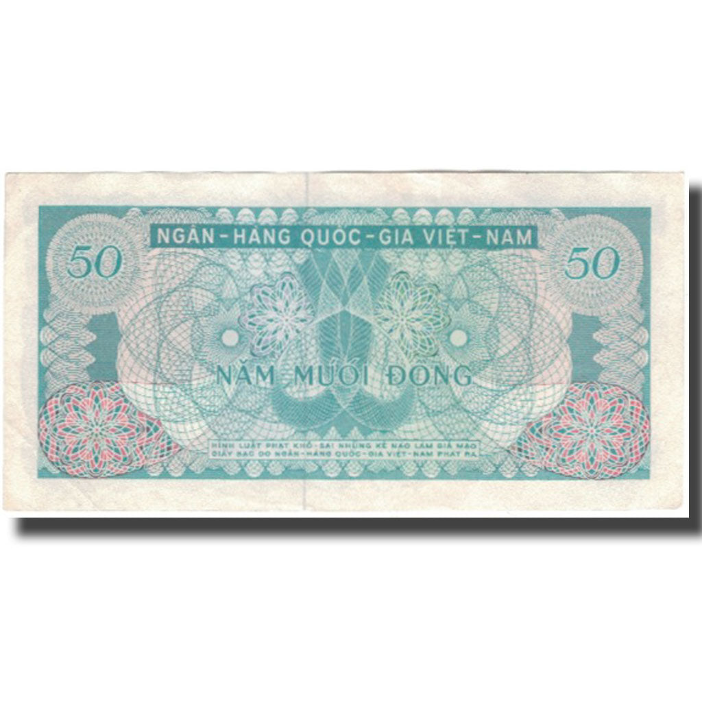 Billete, 50 D<ox>ng, Vietnam del Sur, KM:25a, EBC