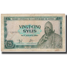Banknote, Guinea, 25 Sylis, 1980, KM:24a, VF(20-25)