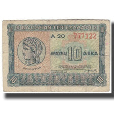 Banknote, Greece, 10 Drachmai, 1940, KM:314, VF(20-25)