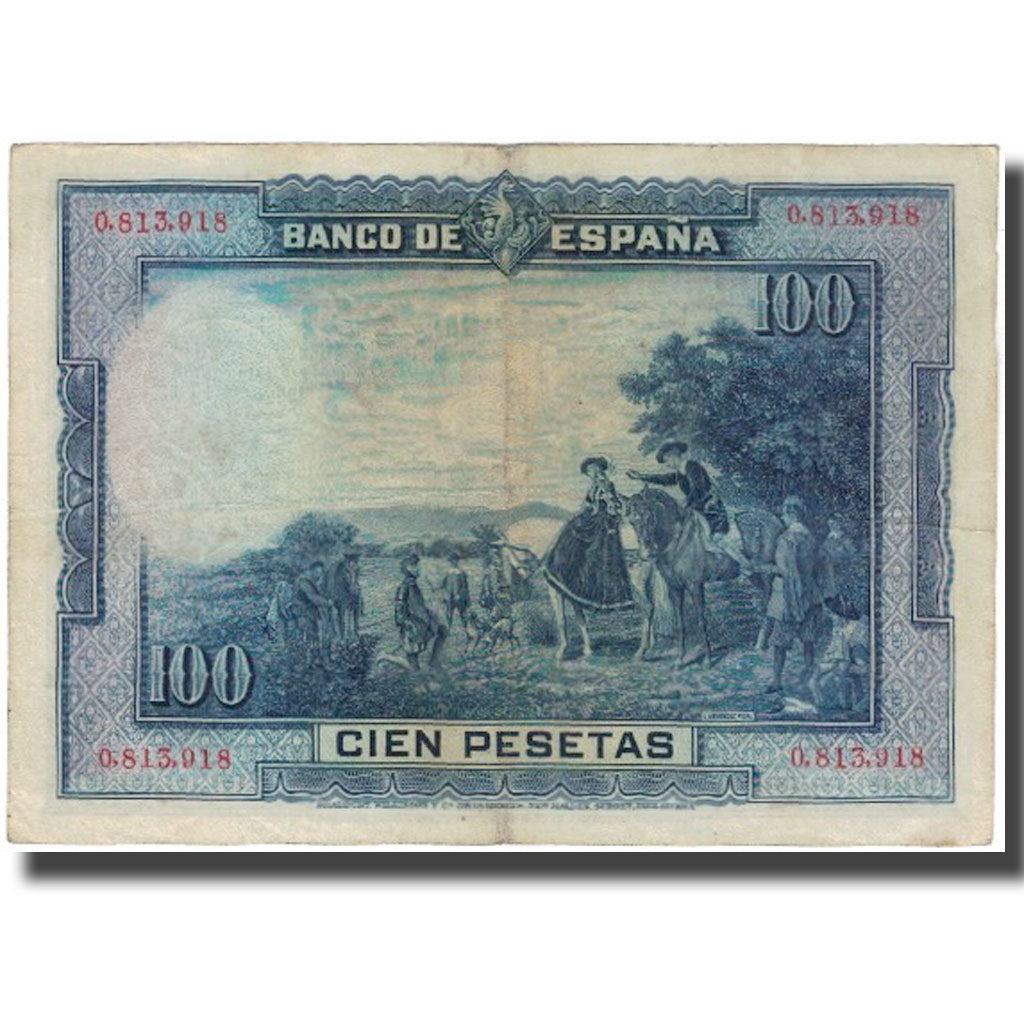 Banknote, Spain, 100 Pesetas, 1928-08-15, KM:76a, VF(20-25)