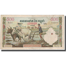 Banknote, Cambodia, 500 Riels, KM:14c, VF(20-25)