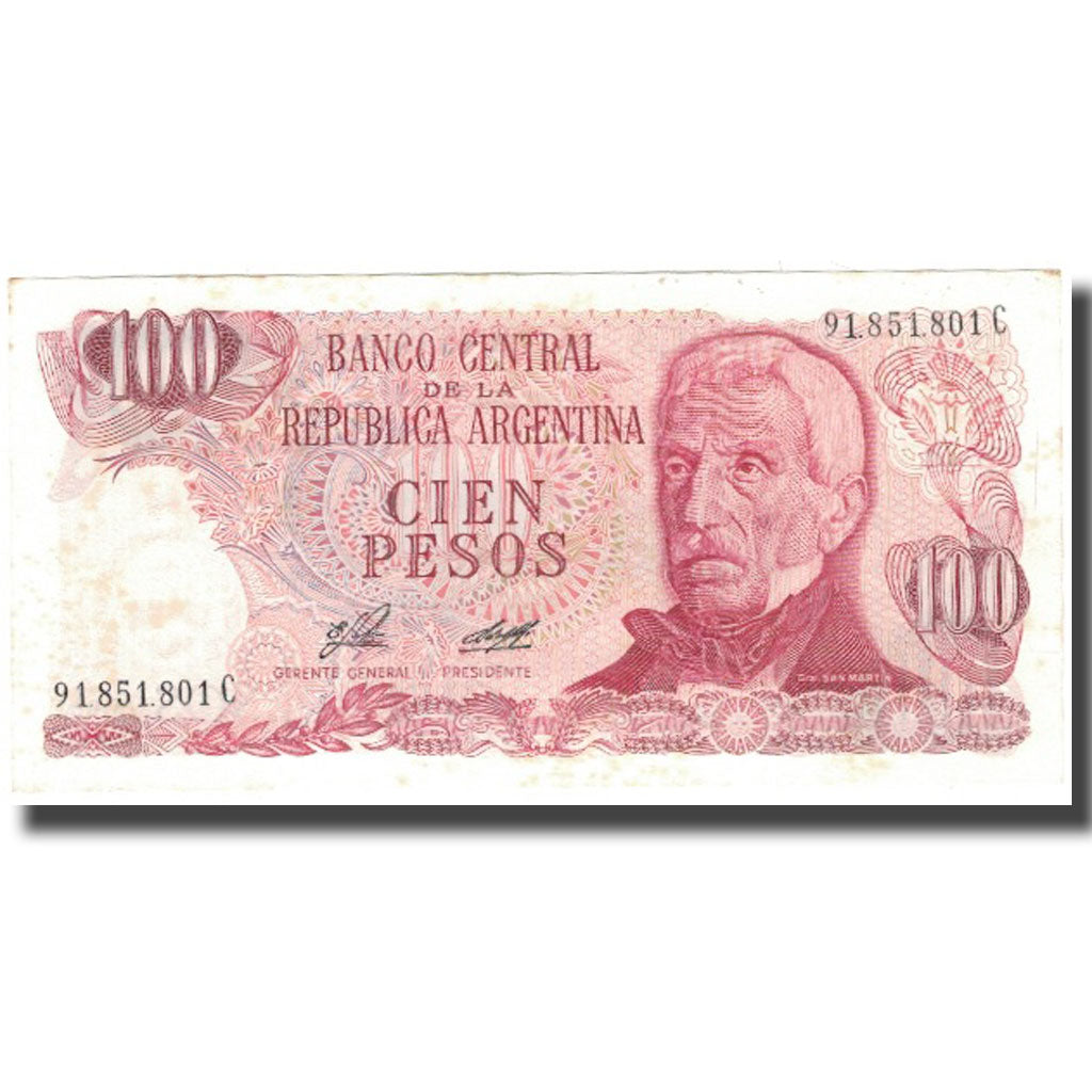 Nota, Argentina, 100 Pesos, KM:302a, AU(55-58)