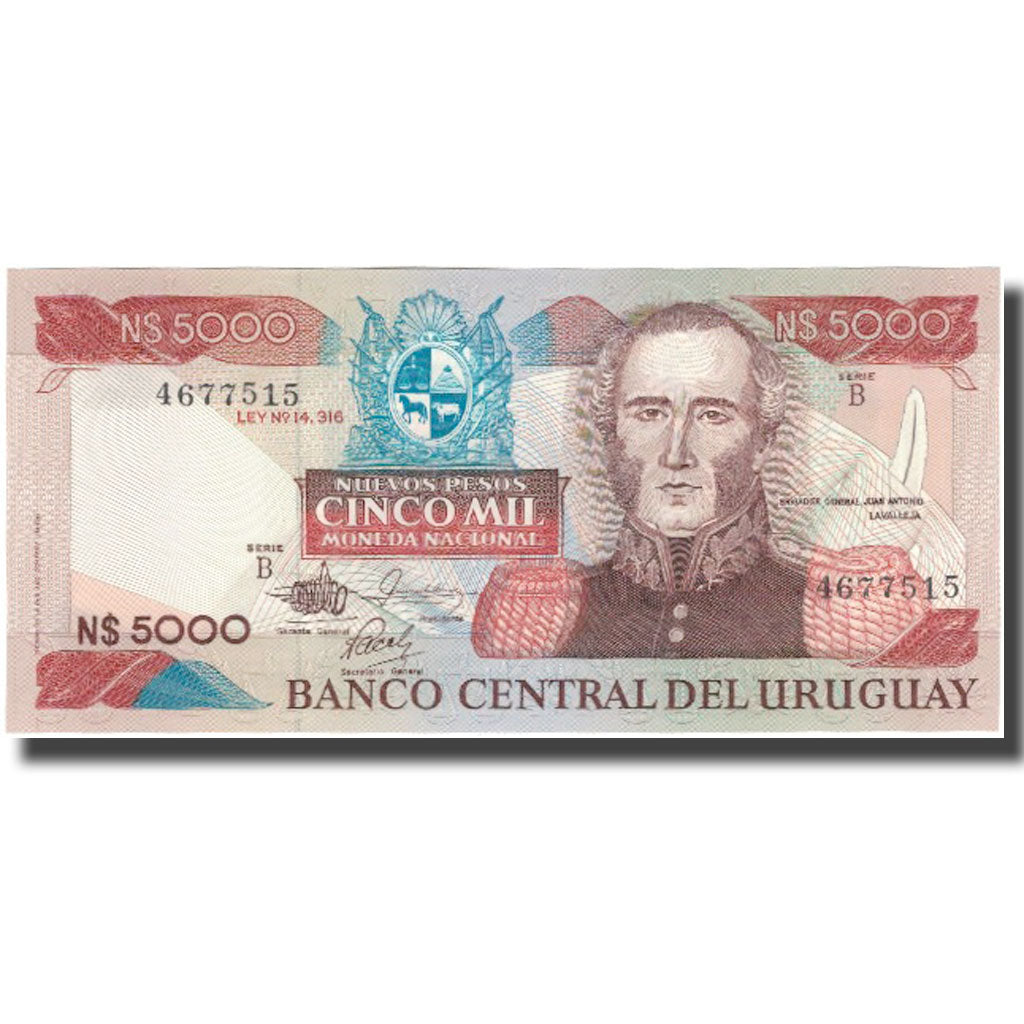 Billete, 5000 Nuevos Pesos, Uruguay, KM:65a, UNC