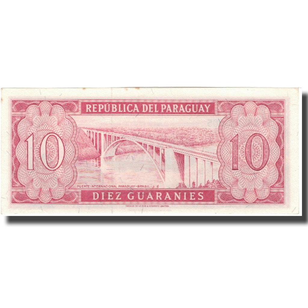 Billet, Paraguay, 10 Guaranies, KM:196a, SUP