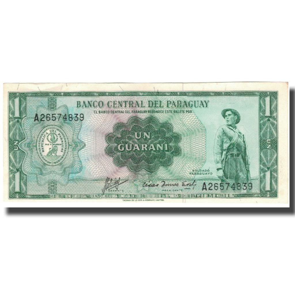 Billete, 1 Guarani, Paraguay, KM:193b, MBC