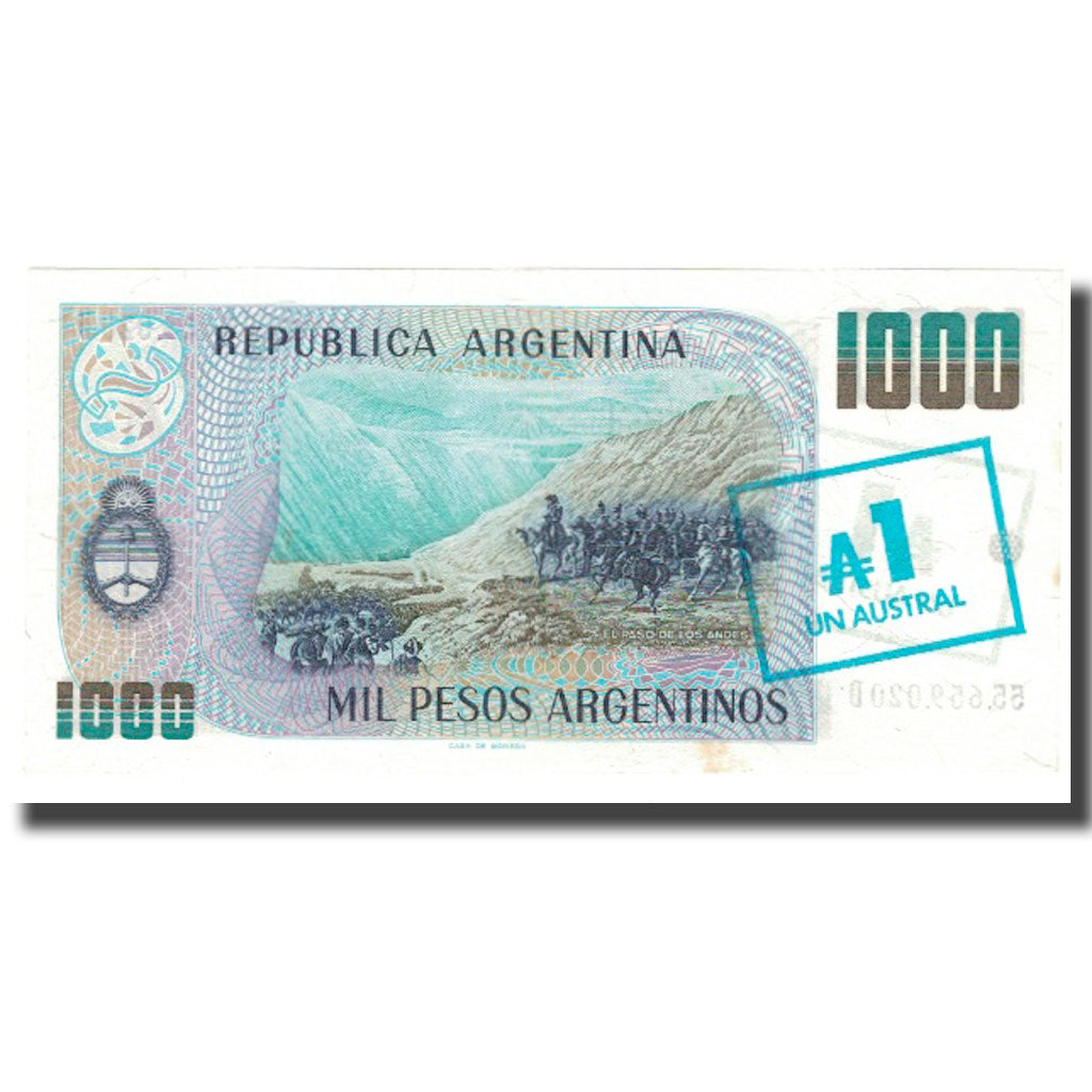 Geldschein, Argentinien, 1 Austral, KM:320, UNZ-