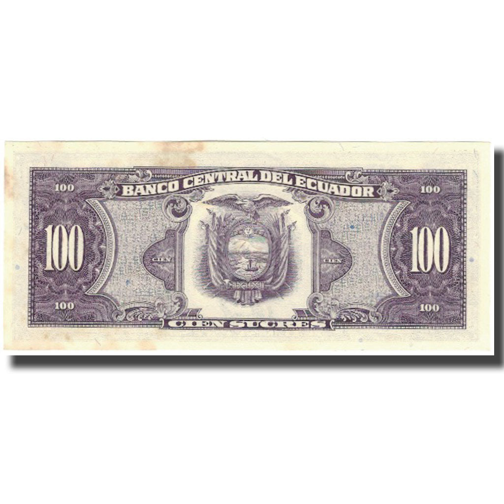 Banconote, Ecuador, 100 Sucres, 1990-04-20, KM:123, SPL-