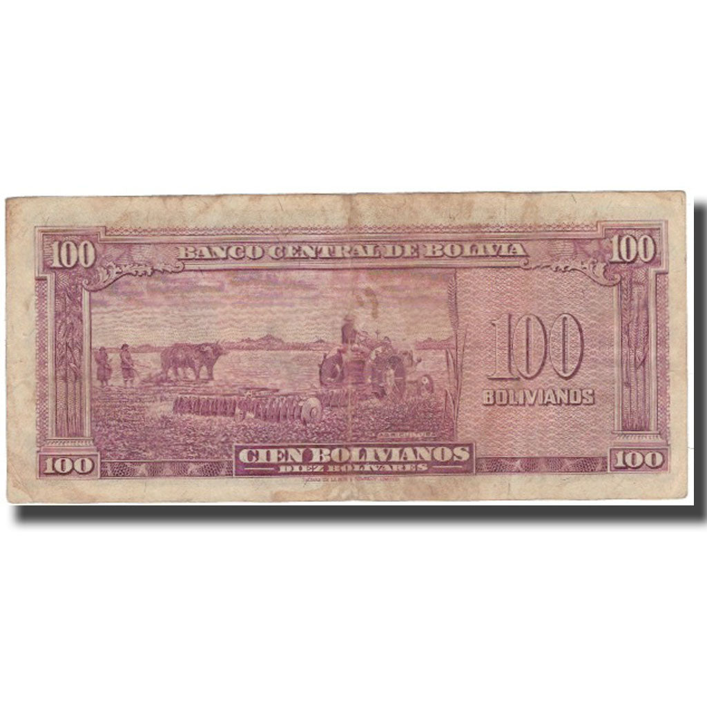 Billete, 100 Bolivianos, Bolivia, 1945-12-20, KM:142, MBC