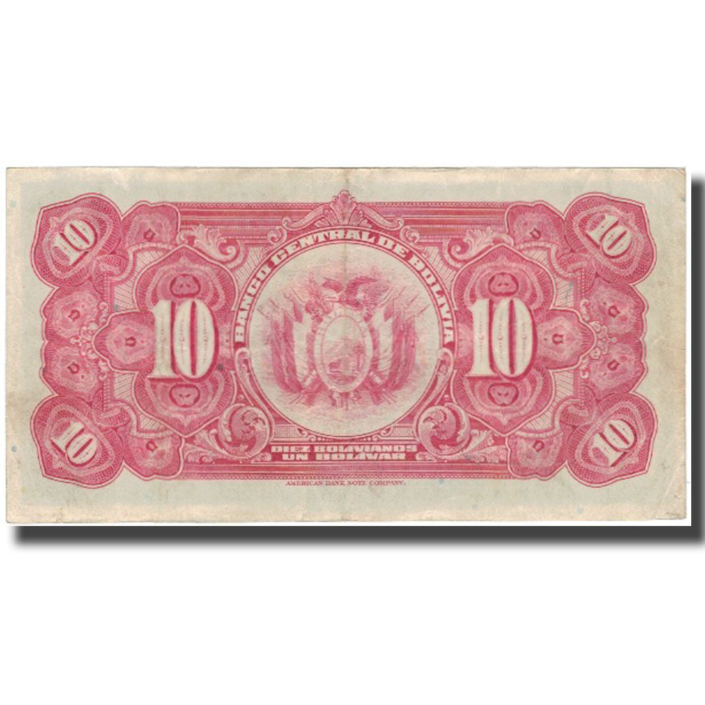 Banknote, Bolivia, 10 Bolivianos, 1928-07-20, KM:121a, EF(40-45)