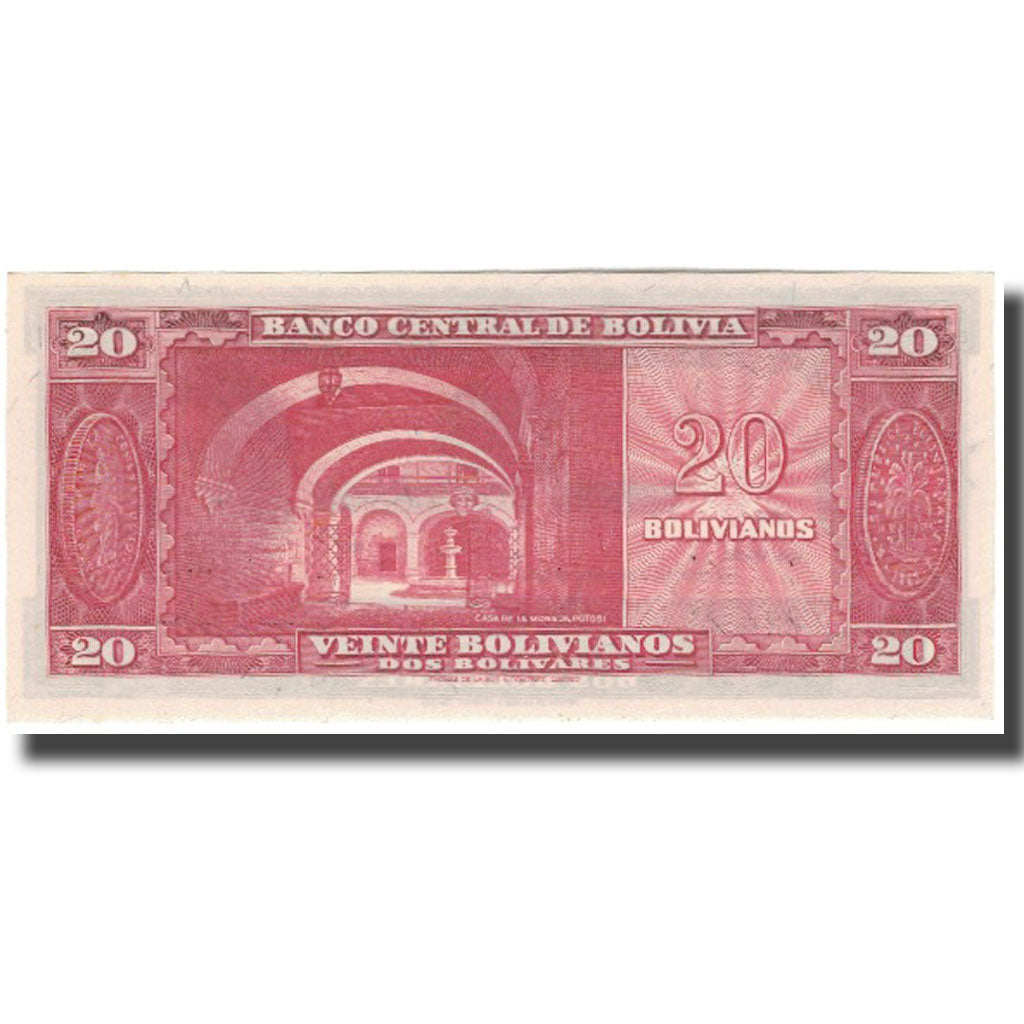 Banknote, Bolivia, 20 Bolivianos, 1945-12-20, KM:140a, UNC(65-70)