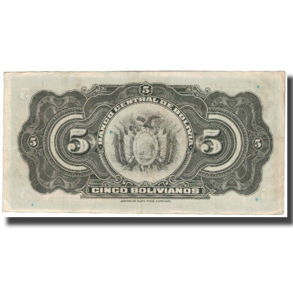 Banknote, Bolivia, 5 Bolivianos, 1928-07-20, KM:120A, EF(40-45)