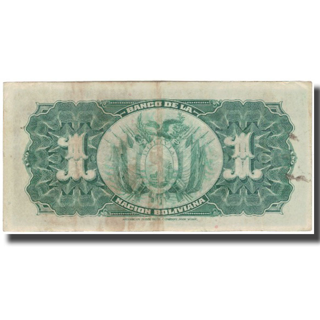 Billet, Bolivie, 1 Boliviano, 1911-05-11, KM:112, TB