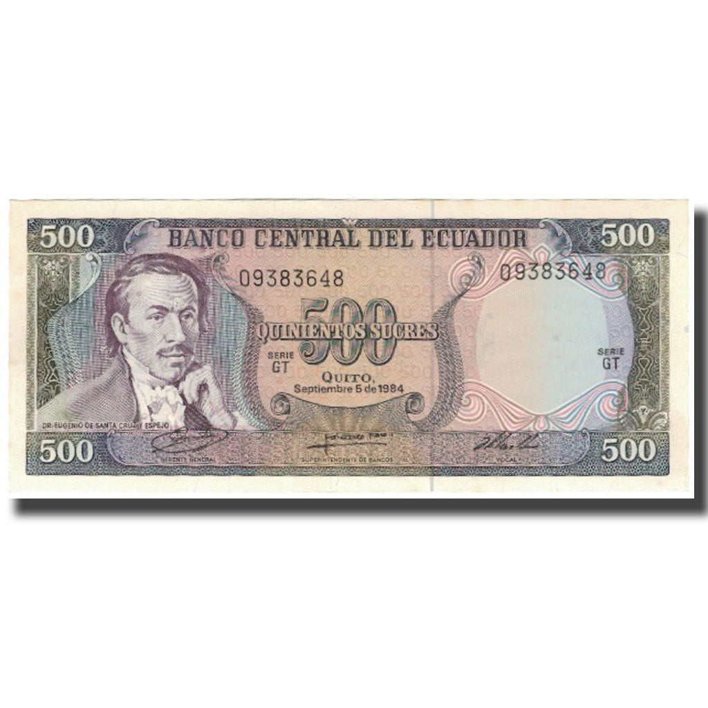 Banknote, Ecuador, 500 Sucres, 1984-09-05, KM:124Aa, UNC(65-70)