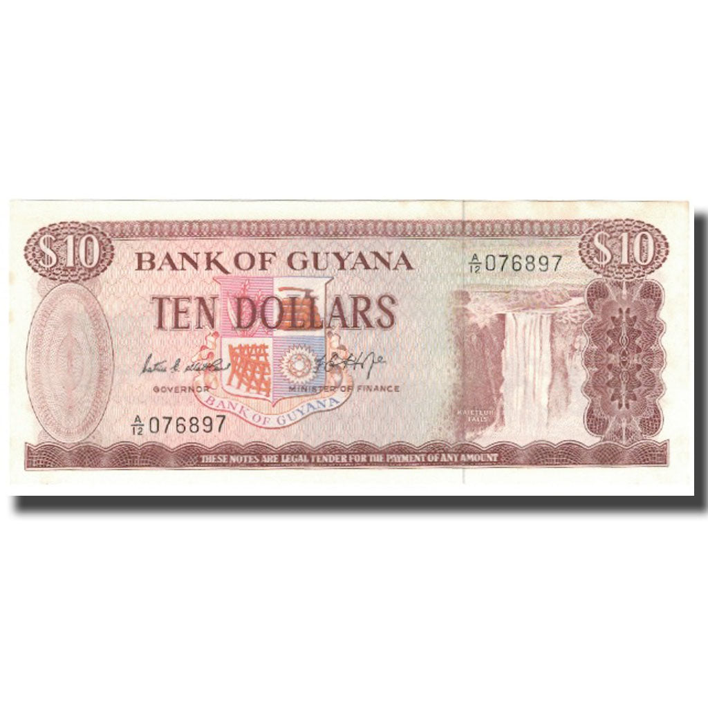 Banknote, Guyana, 10 Dollars, KM:23b, UNC(65-70)