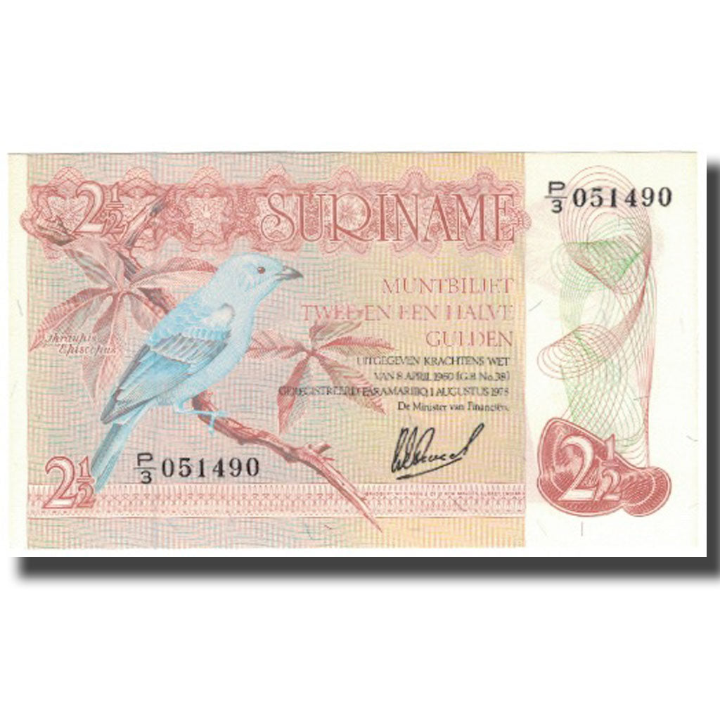 Banknote, Surinam, 2 1/2 Gulden, 1978-08-01, KM:118b, UNC(65-70)