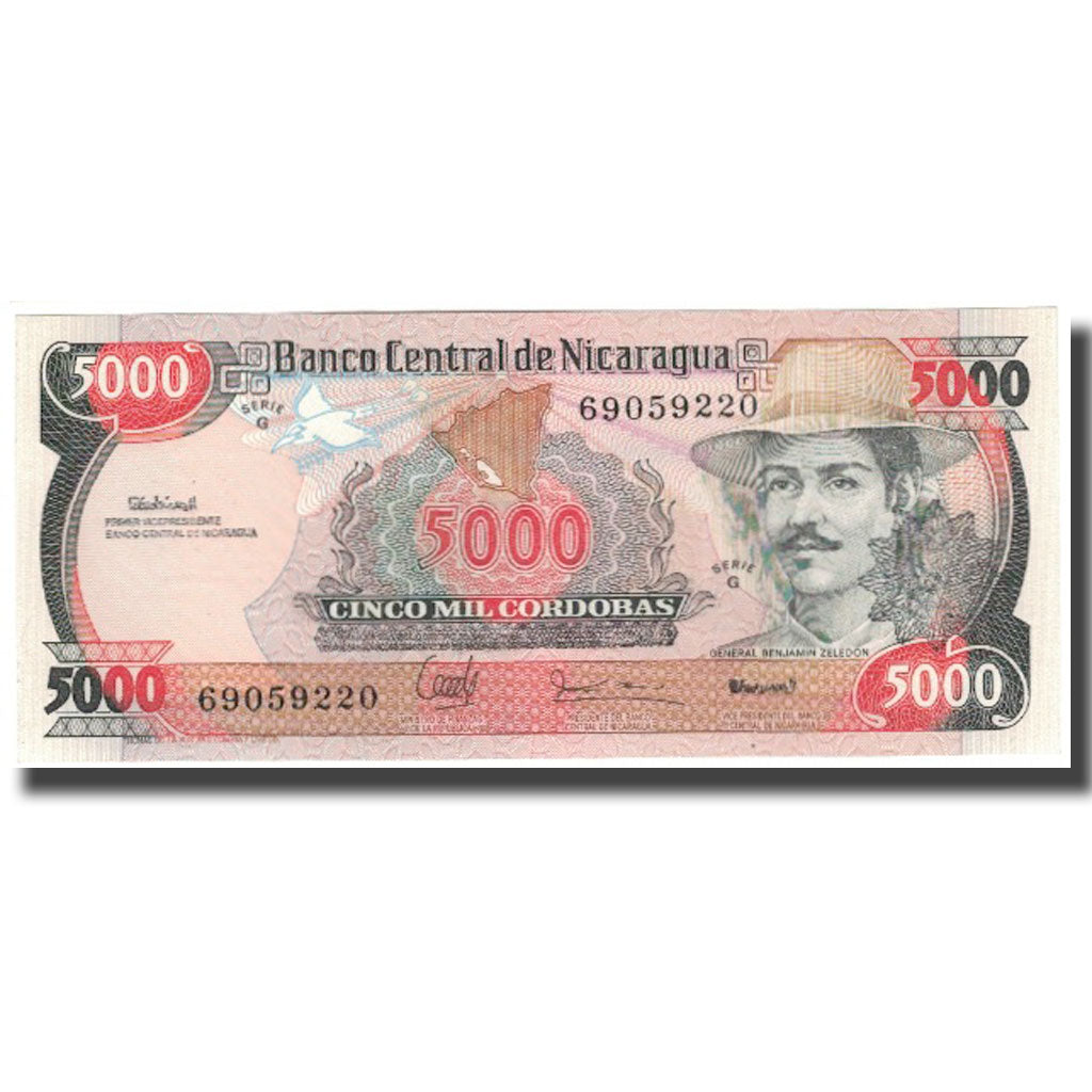 Billete, 5000 Cordobas, Nicaragua, KM:157, UNC