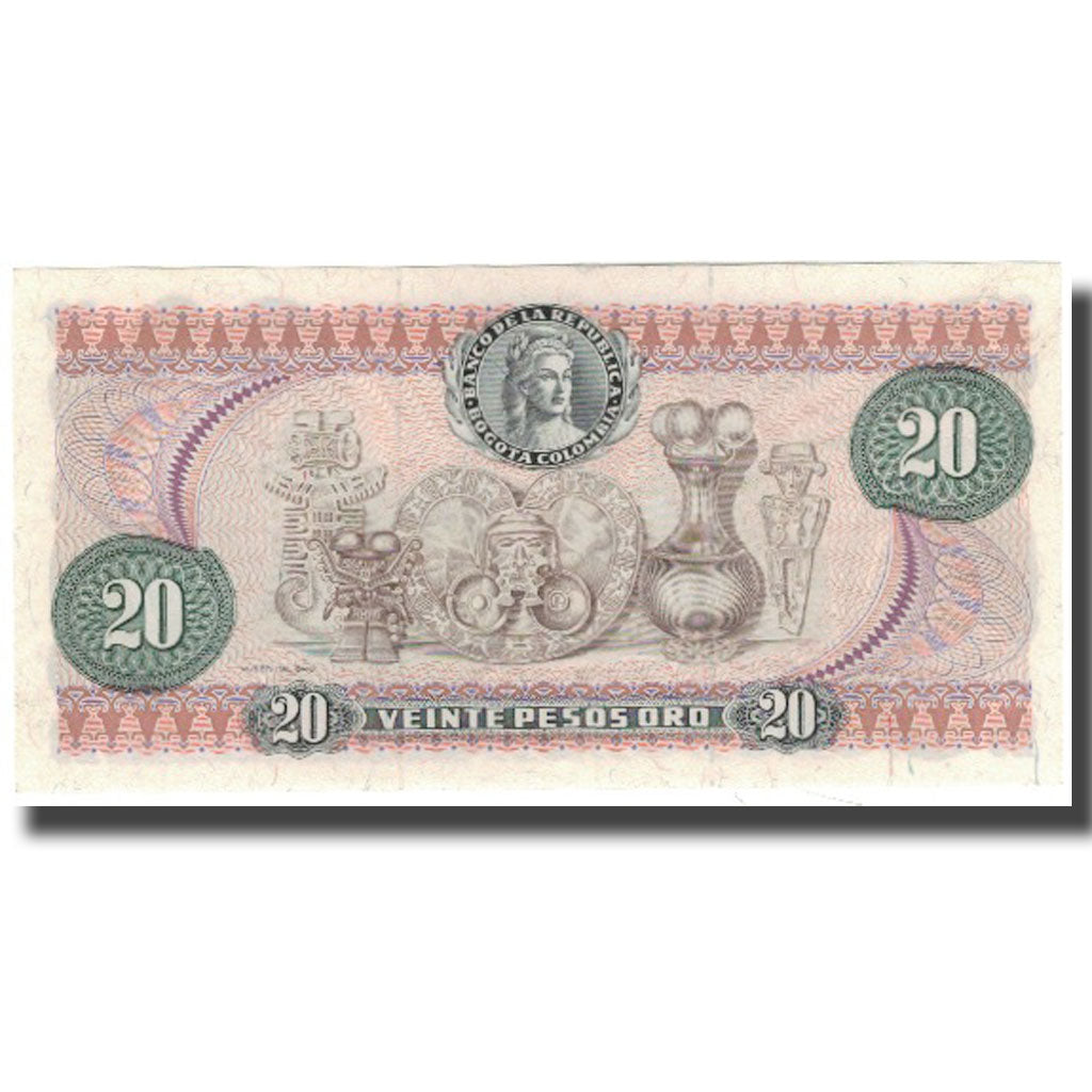 Banknote, Colombia, 20 Pesos Oro, 1966-10-12, KM:409A, UNC(65-70)