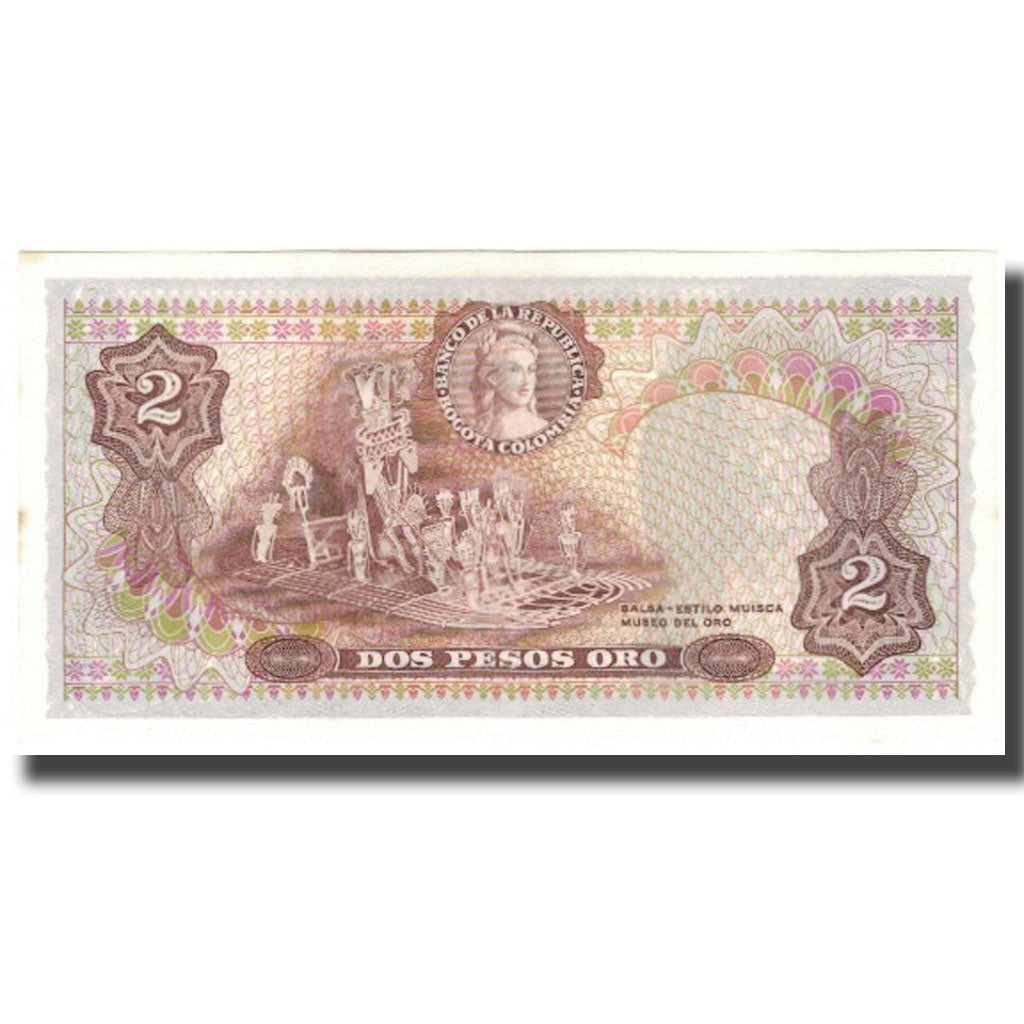 Banknote, Colombia, 2 Pesos Oro, 1977-07-20, KM:413b, UNC(65-70)