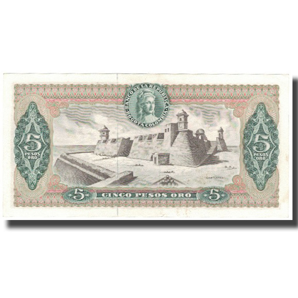 Banknote, Colombia, 5 Pesos Oro, 1968-07-20, KM:406b, UNC(63)