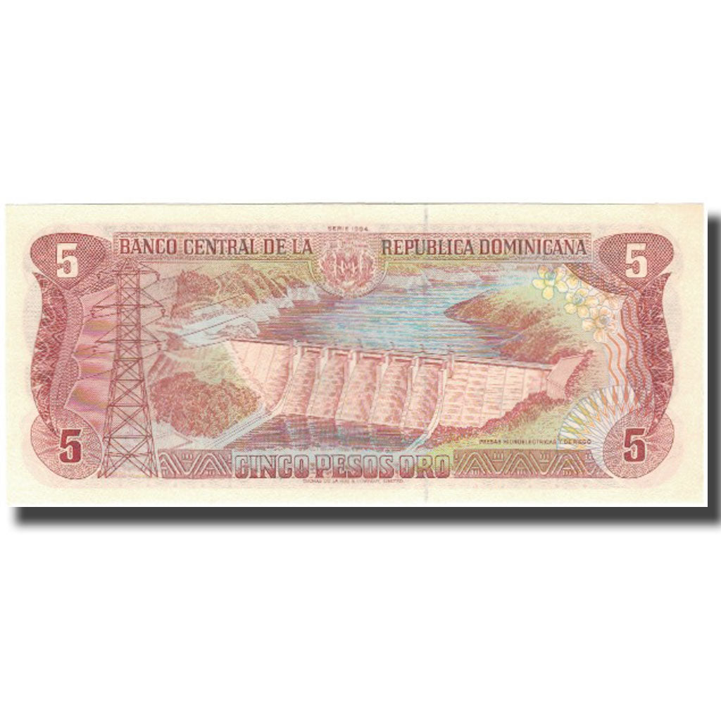 Banknote, Dominican Republic, 5 Pesos Oro, 1984, KM:118c, UNC(65-70)