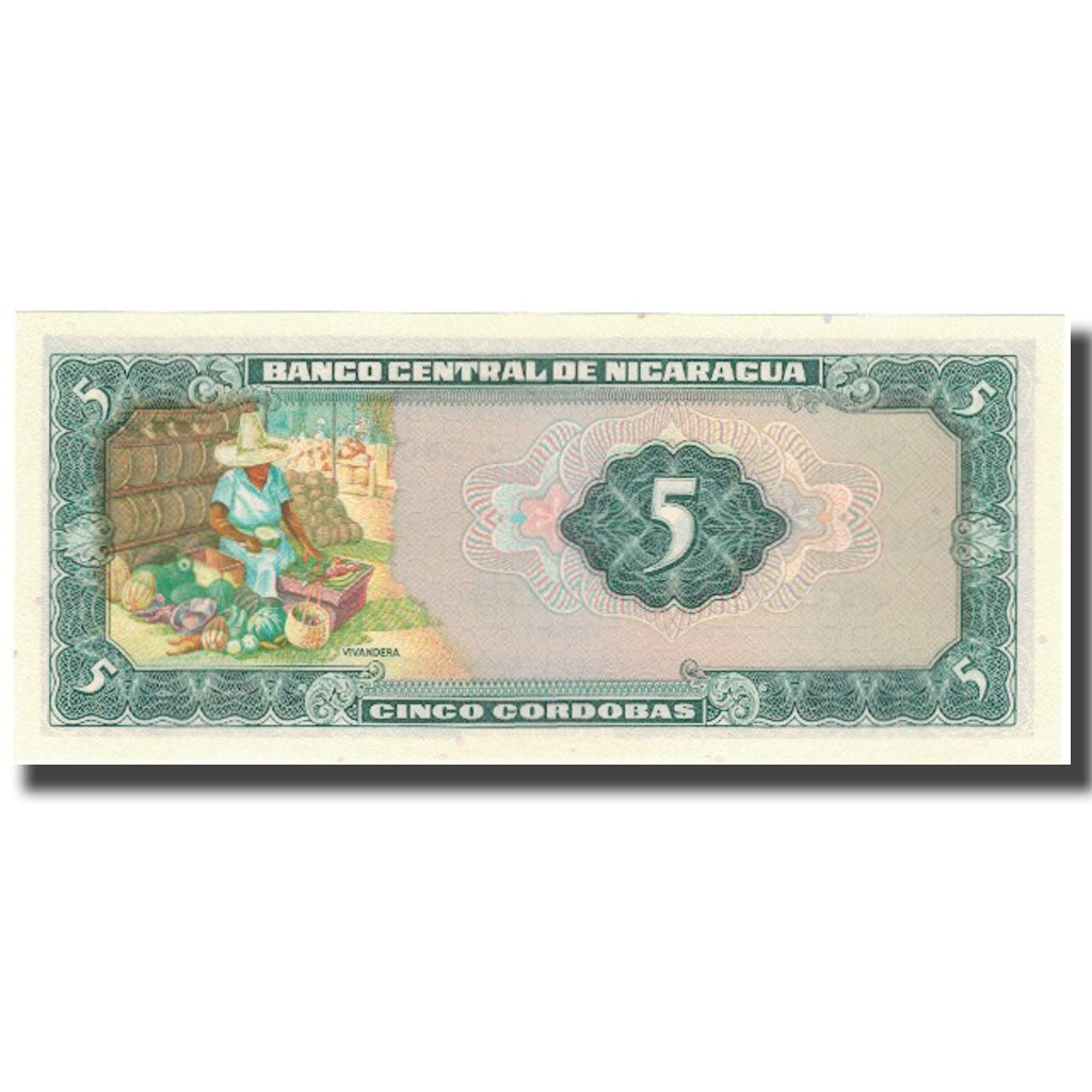 Banknote, Nicaragua, 5 Cordobas, 1972-04-27, KM:122, UNC(65-70)