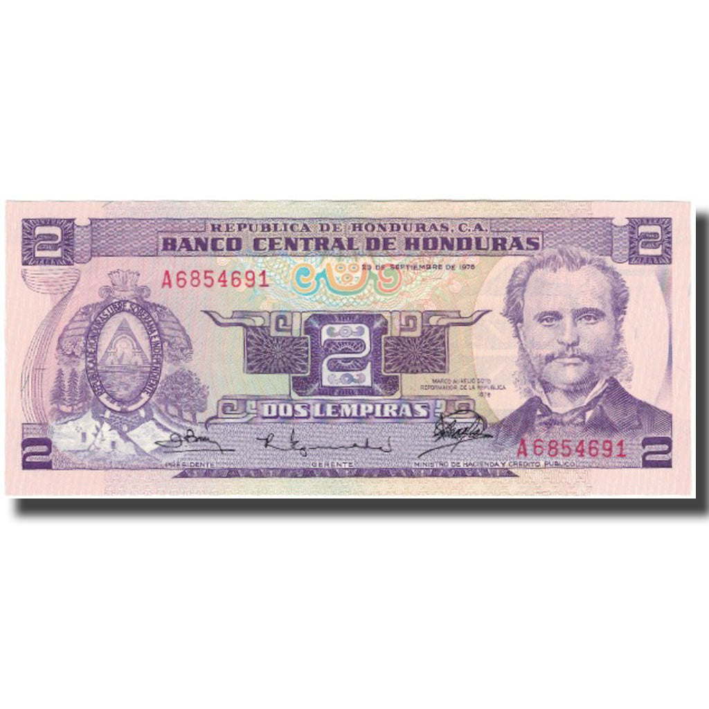 Banknote, Honduras, 2 Lempiras, 1976-09-23, KM:61, UNC(65-70)