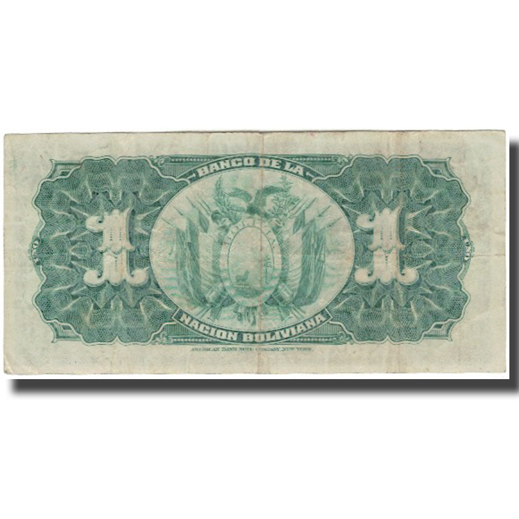 Geldschein, Bolivien, 1 Boliviano, 1911-05-11, KM:112, S