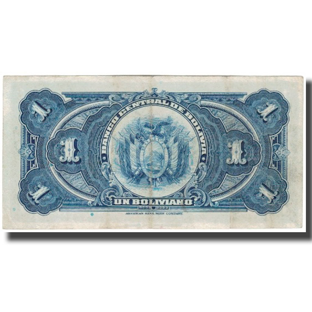Banconote, Bolivia, 1 Boliviano, 1928-07-20, KM:118a, BB