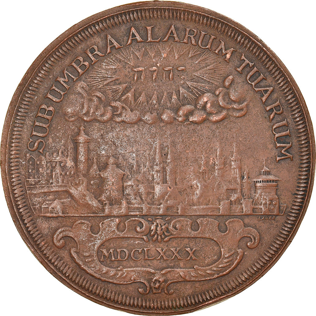 Austria, Medal, Habsburg, Léopold Ier, Nuremberg, History, 1680, EF(40-45)