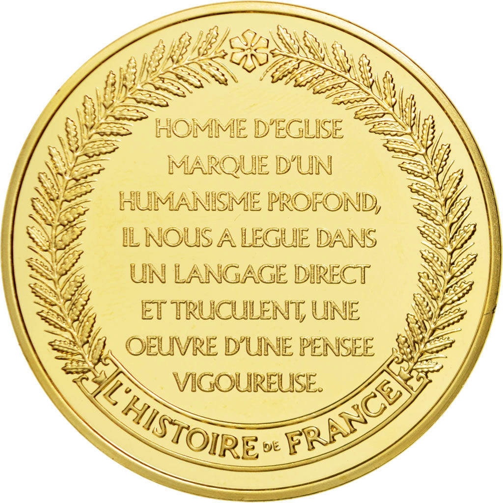 FRANCE, Arts & Culture, Francis I, Medal, MS(60-62), Vermeil, 44, 37.50
