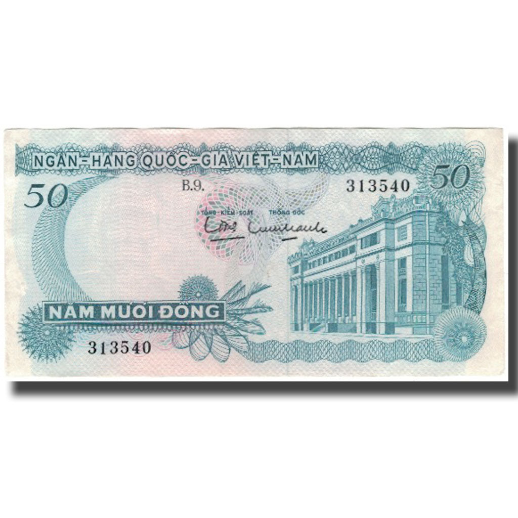 Billete, 50 D<ox>ng, Vietnam del Sur, KM:25a, UNC