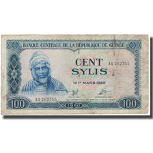 Banknote, Guinea, 100 Sylis, 1980, 1960-03-01, KM:26a, VF(20-25)
