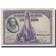 Billet, Espagne, 100 Pesetas, 1928-08-15, KM:76a, TB