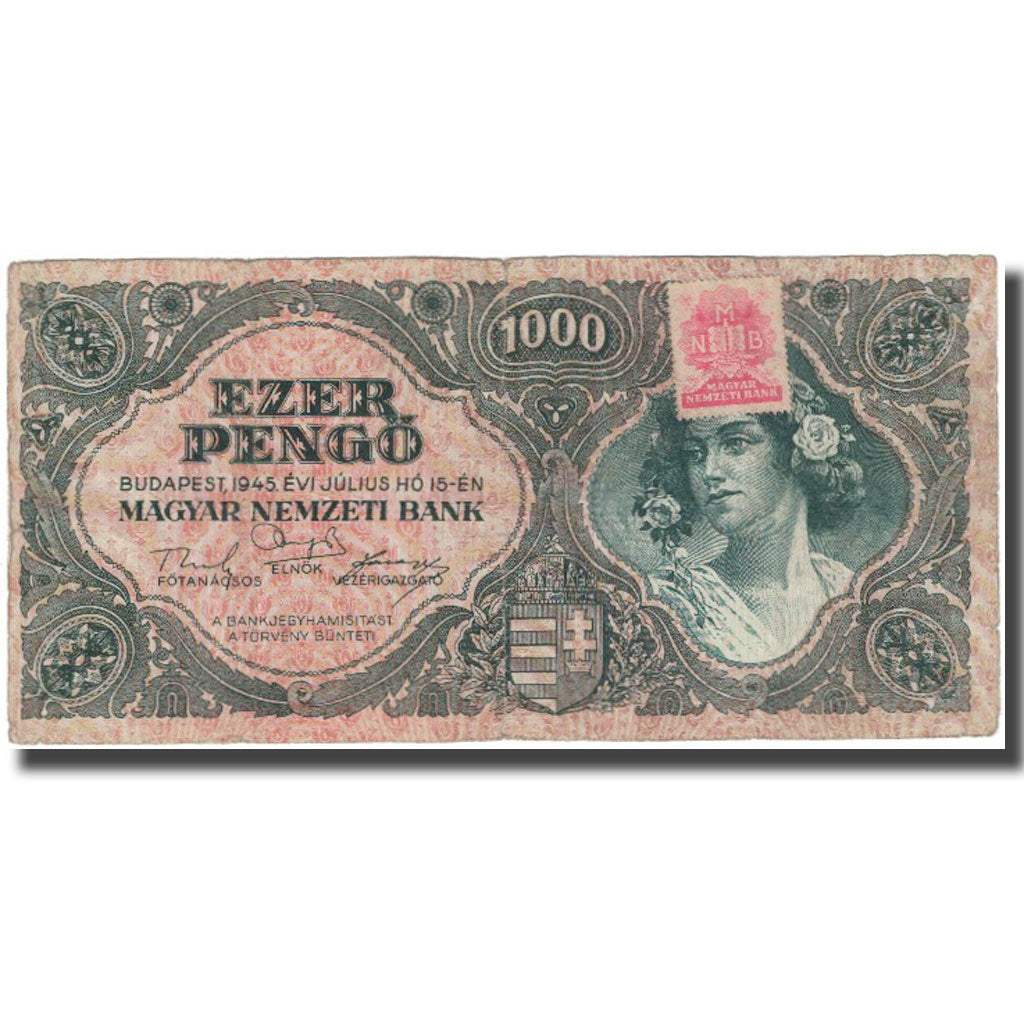 Banknote, Hungary, 1000 Pengö, 1944, KM:118b, VF(20-25)