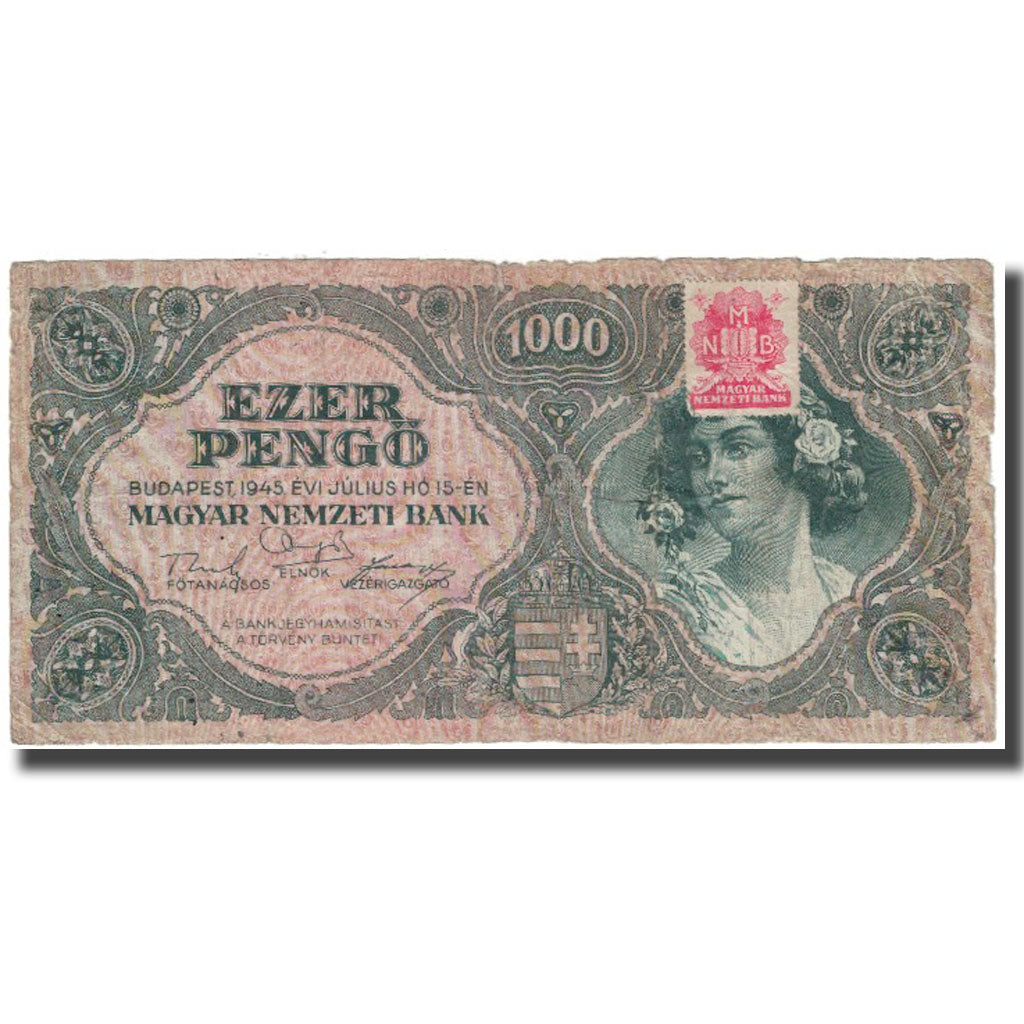 Banknote, Hungary, 1000 Pengö, 1945, KM:118b, VF(20-25)