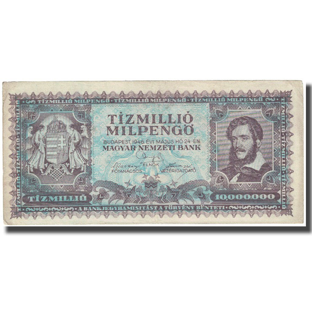 Banknote, Hungary, 10,000,000 Pengö, 1946, KM:123, EF(40-45)