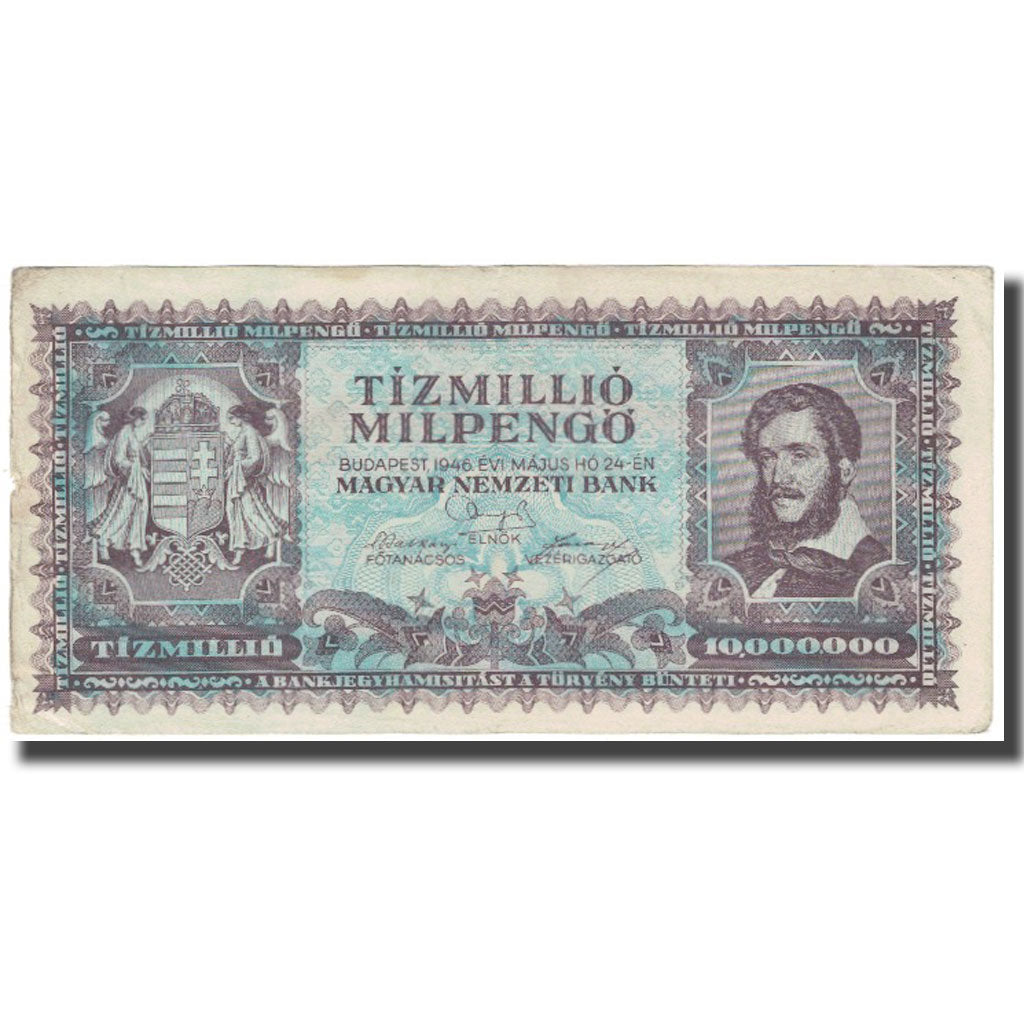 Banknote, Hungary, 10,000,000 Pengö, 1946, KM:123, EF(40-45)