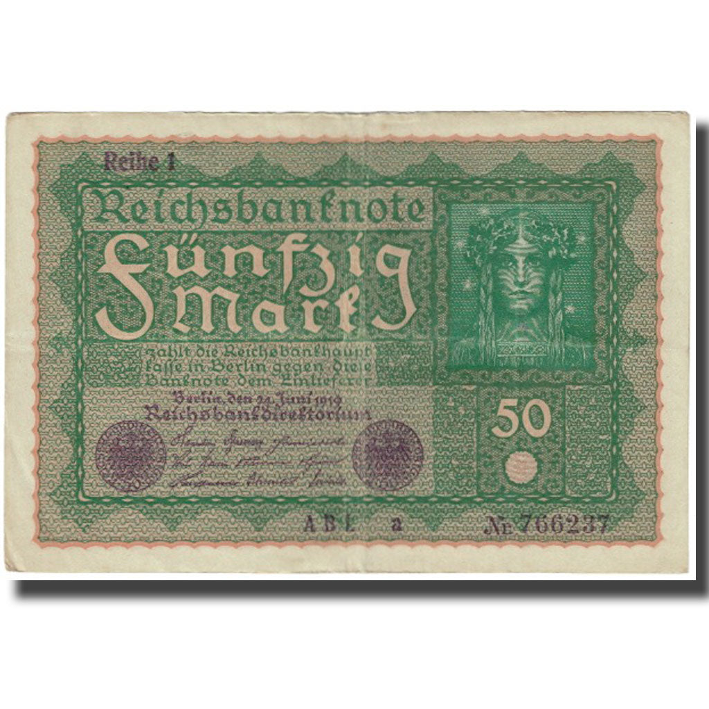 Banknote, Germany, 50 Mark, 1919-06-24, KM:66, EF(40-45)