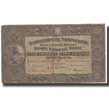 Banknote, Switzerland, 5 Franken, 1951-02-22, KM:11o, VG(8-10)