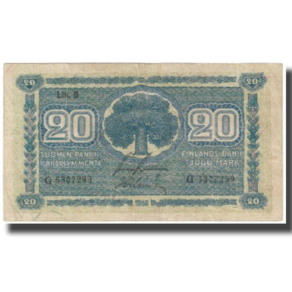 Banconote, Finlandia, 20 Markkaa, KM:86, BB