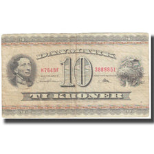 Banknote, Denmark, 10 Kroner, 1936-04-07, KM:44w, EF(40-45)