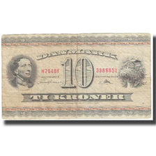 Billet, Danemark, 10 Kroner, 1936-04-07, KM:44w, TTB
