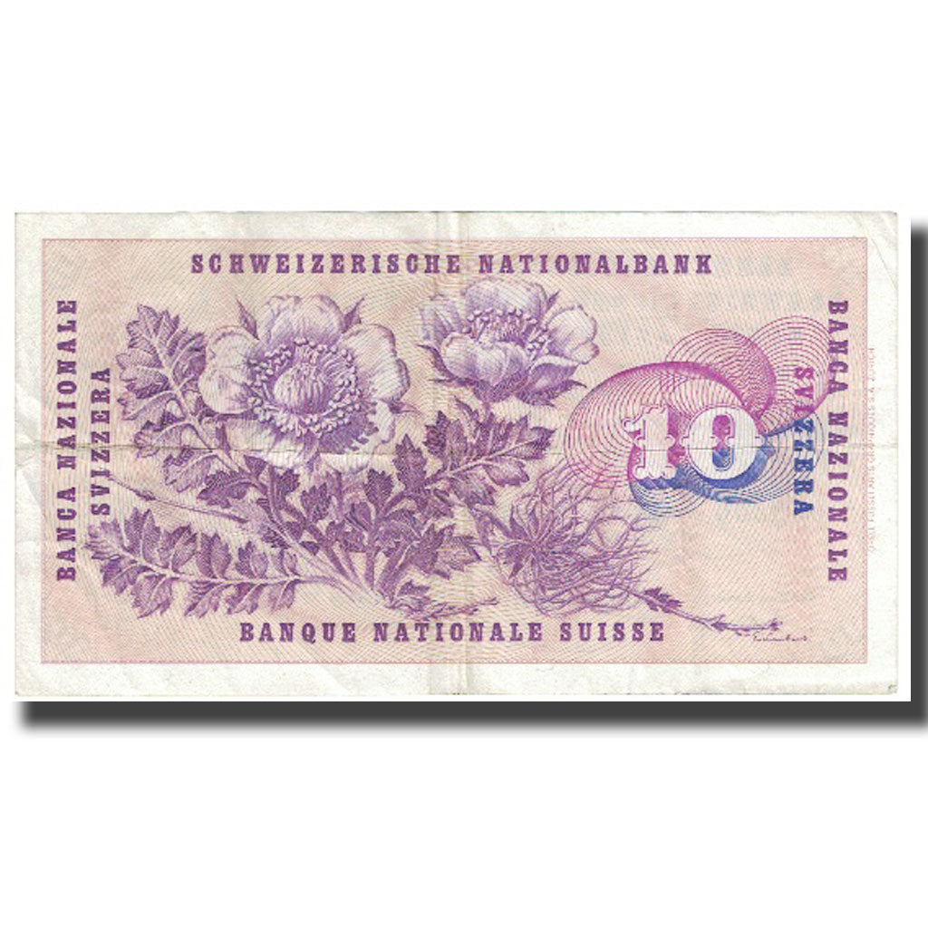 Banknote, Switzerland, 10 Franken, 1969-01-15, KM:45o, EF(40-45)
