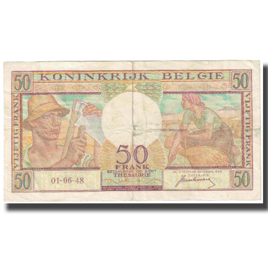 Banknote, Belgium, 50 Francs, 1948-06-01, KM:133a, VF(20-25)
