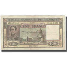 Banknote, Belgium, 100 Francs, 1947-10-03, KM:126, VG(8-10)