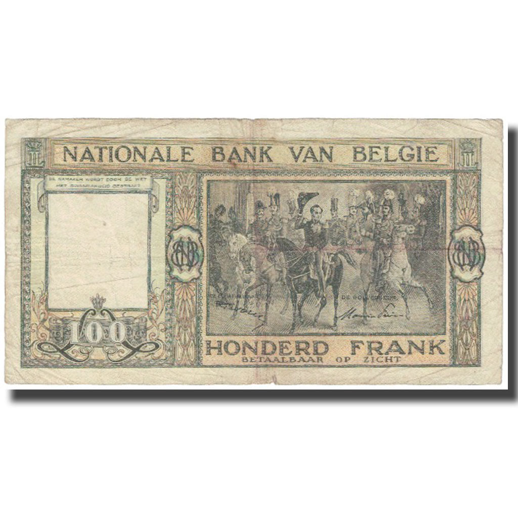 Banknote, Belgium, 100 Francs, 1947-10-03, KM:126, VG(8-10)