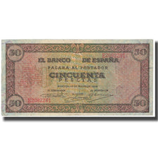 Billete, 50 Pesetas, España, 1938-05-20, KM:112a, BC