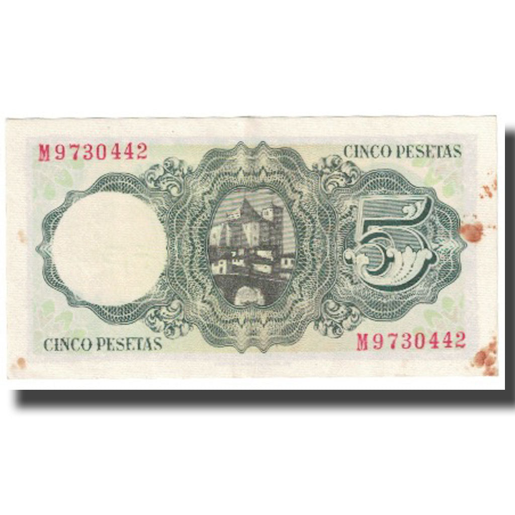 Geldschein, Spanien, 5 Pesetas, 1951-08-16, KM:140a, SS